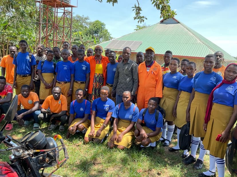 Educational farm tour in progress